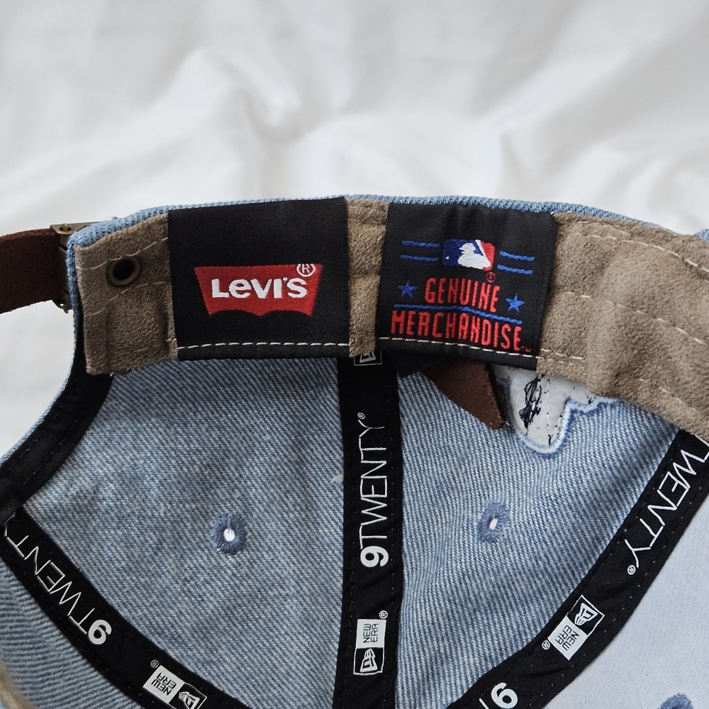 Levi's MLB 2016 World Series Denim Cap Adjustable Strapback Hat Cubs Rare - Picture 9 of 10
